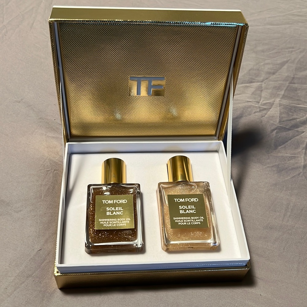 Tom Ford mini soleil blanc shimmering body oil set